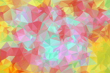 Geometric colorful low poly background with triangular polygons. Abstract design. 