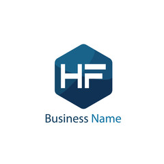 Initial HF Letter Logo Design