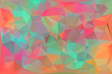 Geometric colorful low poly background with triangular polygons. Abstract design. 