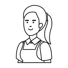 Obraz na płótnie Canvas female service employee character