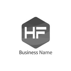 Initial HF Letter Logo Design