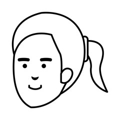 beautiful woman head avatar character