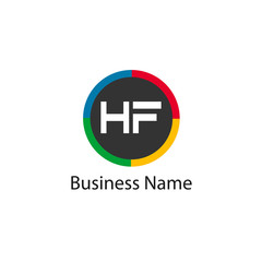 Fototapeta premium Initial HF Letter Logo Design