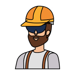 builder constructor with helmet and goggles