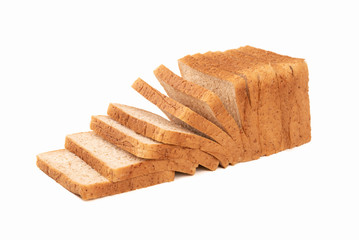 Sliced bread isolated on white background