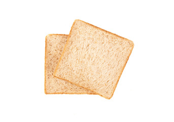Sliced bread isolated on white background