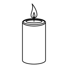 aromatherapy candle isolated icon