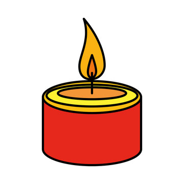 aromatherapy candle isolated icon