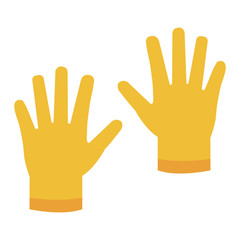 Fototapeta premium industrial rubber gloves icon