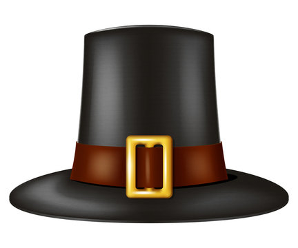 Pilgrim hat. Vector illustration.