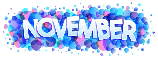 November word vector creative banner