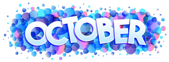 October word vector creative banner