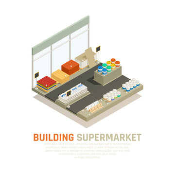 Hardware Store Isometric Composition