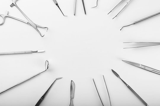 Dentist's Tools On White Background