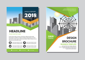 Brochure template layout, cover design annual report, magazine, flyer or booklet in A4 with blue geometric shapes on polygonal background