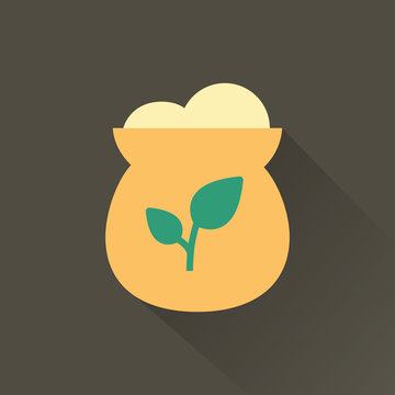 recommend clip art: Silhouette icon bag of seeds