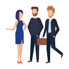 elegant business people avatars characters