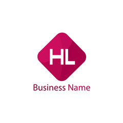 Initial HL Letter Logo Design