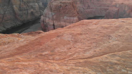 Horseshoe Bend in Page, Arizona. Amazing aerial view