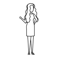 beautiful and young woman character