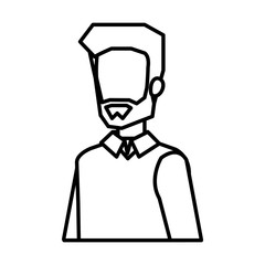 young and casual man with beard