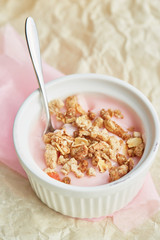 healthy breakfast with crunchy