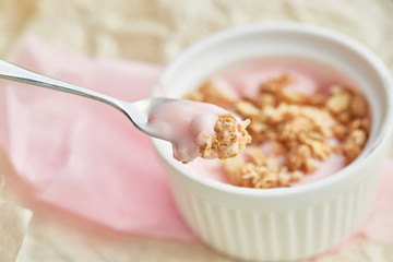 healthy breakfast with crunchy