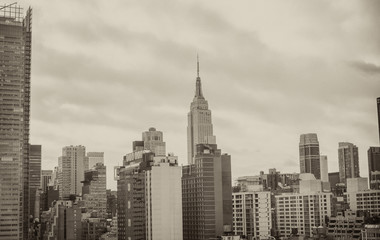 Fototapeta premium Aerial view of New York City Skyline