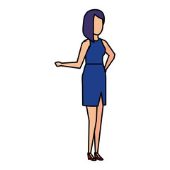 elegant businesswoman avatar character