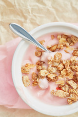 healthy breakfast with crunchy
