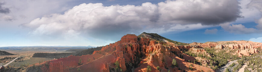Panoramic aerial view of Red Canyon, Utah