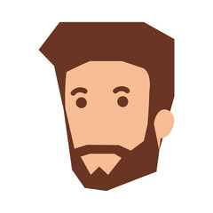 Fototapeta premium young man head with beard avatar character