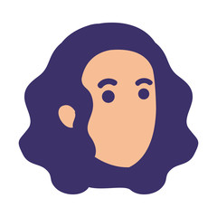 beautiful woman head avatar character