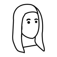 beautiful woman head avatar character