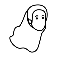 beautiful woman head avatar character