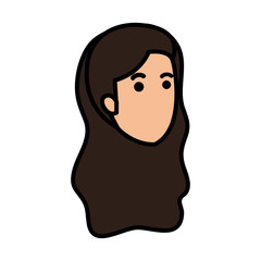 beautiful woman head avatar character