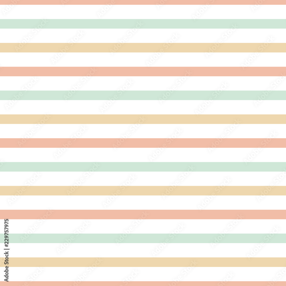 Wall mural vector seamless pattern with colorful horizontal stripes.