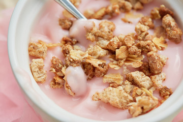 healthy breakfast with crunchy