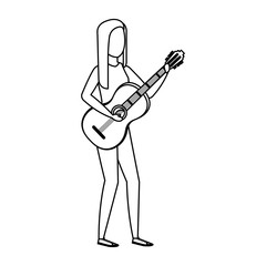 woman playing acoustic guitar