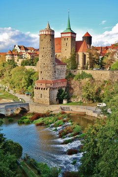 Bautzen, Alte Wasserkunst und Michaeliskirche