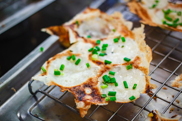 Kind of Thai sweetmeat, Kanom Krok, thai dessert at street food.