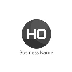 Initial HO Letter Logo Design