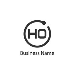 Fototapeta premium Initial HO Letter Logo Design