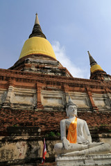 Buddha Statue, Wat Yai Chai Mongkol, Ayutthaya, Thailand 