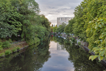 Landwehr canal in Berlin, Germany.