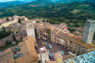 Fototapeta na wymiar The medieval village of San Gimignano, Tuscany, Italy