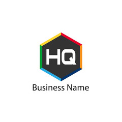 Initial HQ Letter Logo Design
