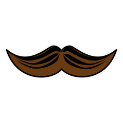 Fototapeta premium hipster mustache accessory icon