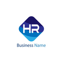 Obraz premium Initial HR Letter Logo Design