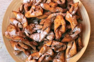 plate of cookies sticks on the white background